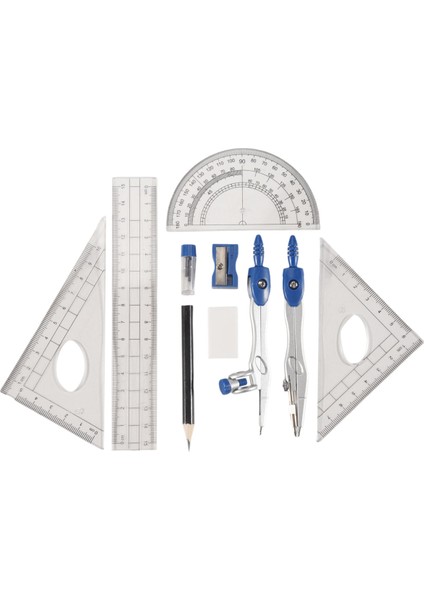 10 Adet Matematik Geometri Kiti, Paramparça Depolama Kutusu ile Taslak ve Çizimler Için Öğrenci Malzemelerini Ayarlar (Yurt Dışından) modelleri