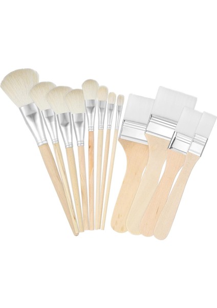 Akrilik Boyama Için Mop Fırçası, Çeşitli Boyutlarda Boya Fırçası Seti 12 Adet (Yurt Dışından)