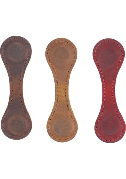 El Dikişli Pu Deri Manyetik Ayraç Kırmızı (Yurt Dışından) indirimleri