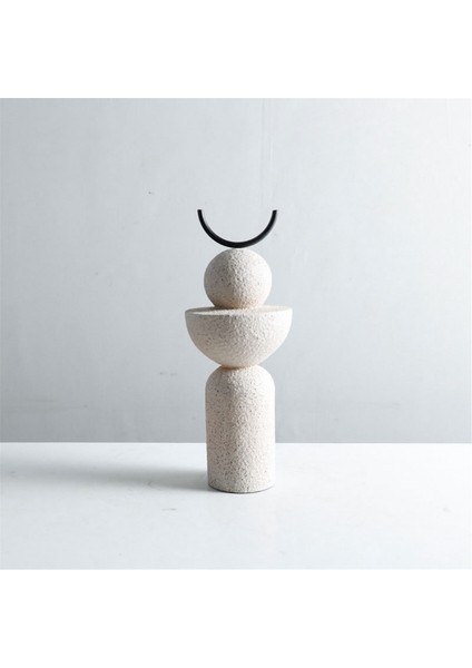 Soyut Geometrik Kumtaşı Heykel Sanat Süslemeleri B (Yurt Dışından)