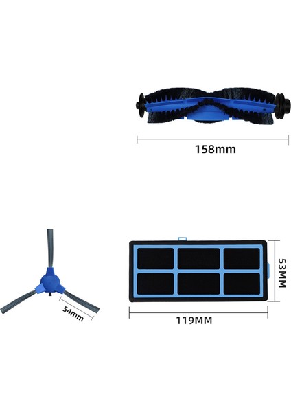 Uluslararası D5/D5S Robot Vakum Temizleyici Aksesuarları Için Proscenic 850T Için Değiştirme Set Filtreleri Parçalar (Yurt Dışından)