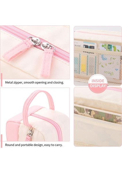 Saplı Büyük Kapasiteli Kalem Kutusu-Pembe (Yurt Dışından) fırsatları