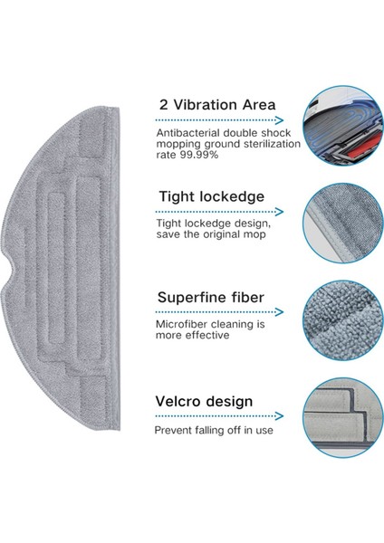 Roborock Için Aksesuar Kiti S8 / S8 Pro Ultra / S8+ Robot Vakum Ana Yan Fırça Hepa Filtre Paspas Pad Toz Torbası (Yurt Dışından)