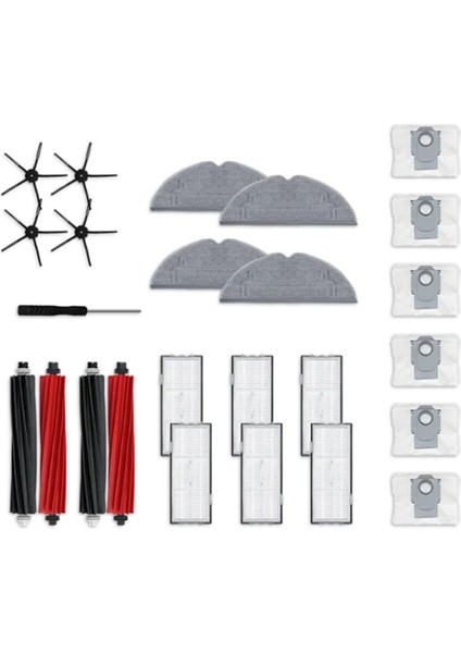 Roborock Için Aksesuar Kiti S8 / S8 Pro Ultra / S8+ Robot Vakum Ana Yan Fırça Hepa Filtre Paspas Pad Toz Torbası (Yurt Dışından) modelleri