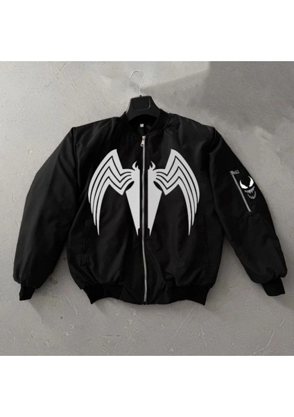 Mdb Tam Fermuarlı Uzun Kol Baskılı Bomber Ceket Iyah fiyatları