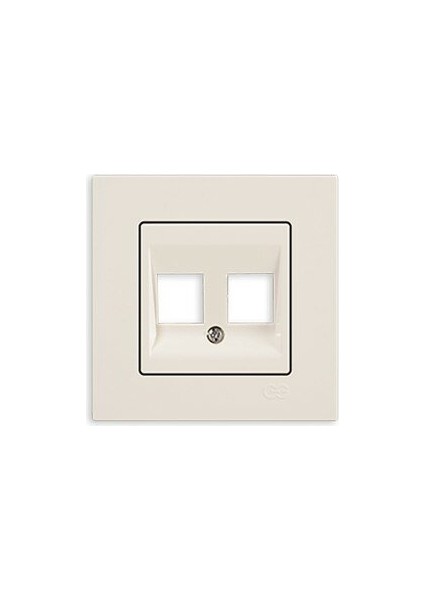 Eqona Beyaz Ikili Topraklı Priz (Mkz)