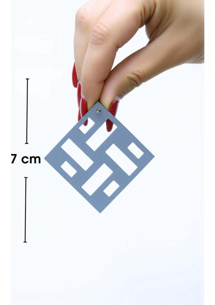 Mulvxjrt JRT02 Beyaz Reflektörlü Kare Küpe, Şık Lazer Kesim Küpe - APBJ012 (Mulvix) fiyatları