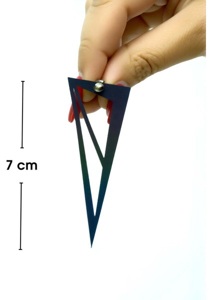 Mulvxjrt JRT02 Rainbow Reflektörlü Üçgen Küpe, Şık Lazer Kesim Küpe - APBJ002 (Mulvix) modelleri
