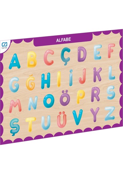 CAAHS-3208 Ca Games Ahşap Alfabe Bul-Tak