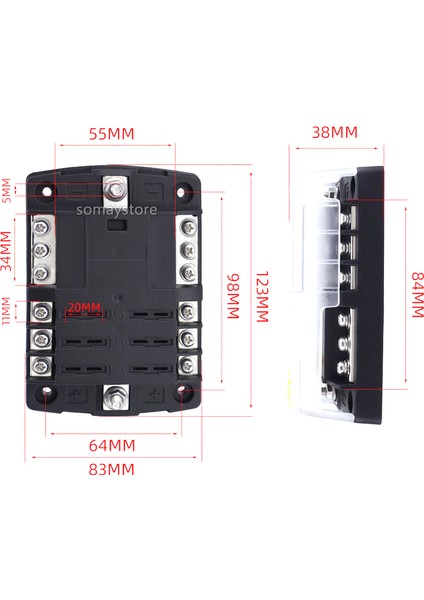 Marine Tekne Sigorta Bloğu C6 Sigorta Kutusu 6 Sigorta modelleri