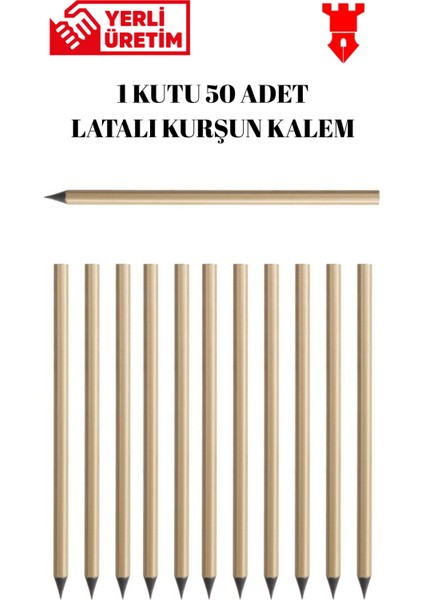 Kurşun Kalem 50 Adet Doğal Kurşun Kalem Latalı Okul Kreş Iş modelleri