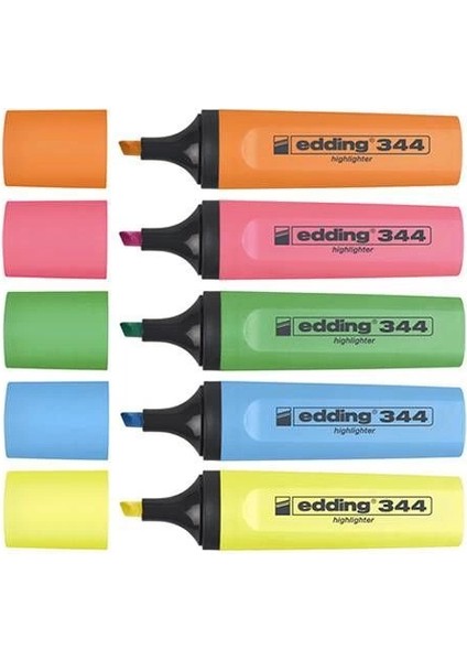 344 Highlighter Fosforlu Işaretleme Kalemi Seti 5 Renk
