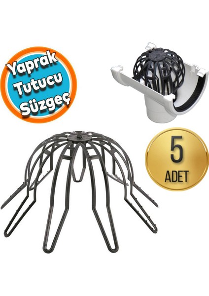 Yaprak Tutucu Ahtapot Oluk Gideri Pislik Tutucu Ahtapot Yaprak Tutucu Ø70-100 5 Adet