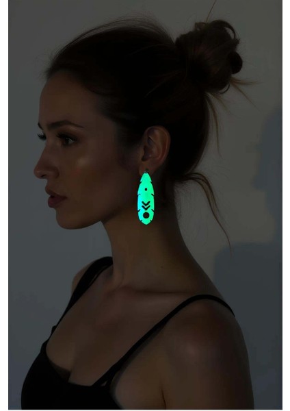 Mulvxjrt JRT02 Rainbow Reflektörlü Boho Küpe, Etnik Lazer Kesim Küpe - APBJ028 (Mulvix)