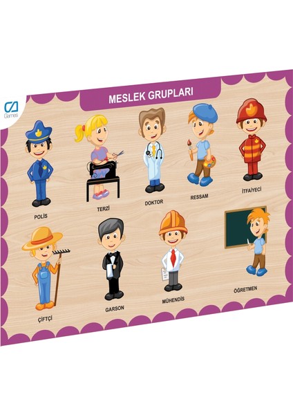 CAAHS-3203 Ca Games Ahşap Meslek Grupları Bul-Tak