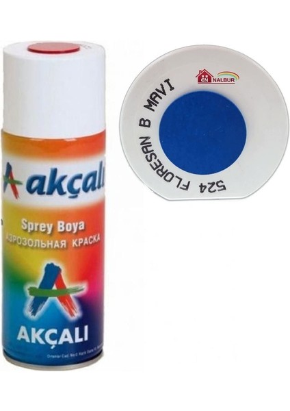 Akçalı Sprey Boya 400 ml 524 Florasan Boncuk Mavi