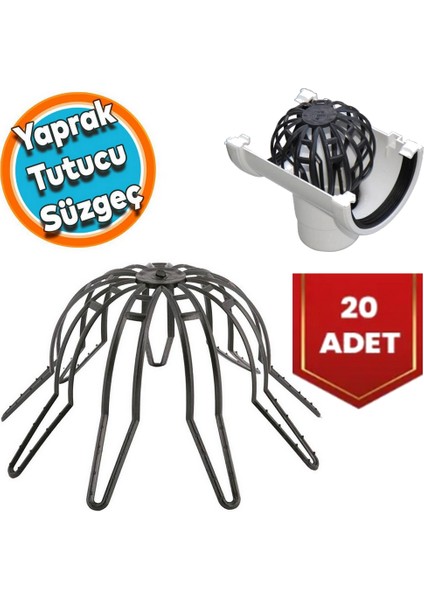 Yaprak Tutucu Ahtapot Oluk Gideri Pislik Tutucu Ahtapot Yaprak Tutucu Ø70-100 20 Adet