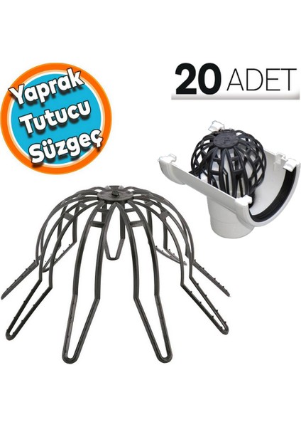 Yaprak Tutucu Ahtapot Oluk Gideri Pislik Tutucu Q70-Q100 Lük Pimaş Için 20 Adet