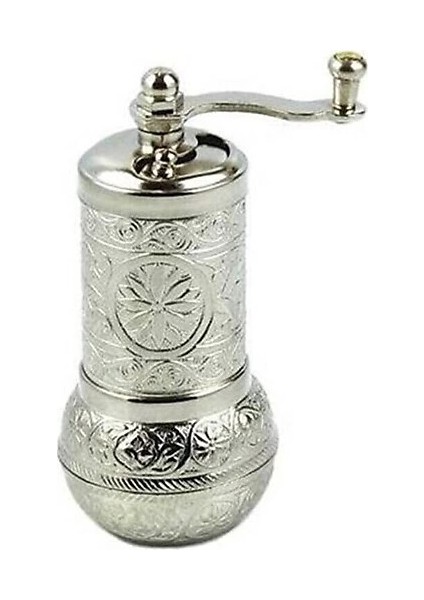 Osmanlı Motifli Kahve ve Baharat Değirmeni Gümüş