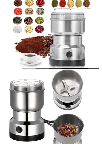 4 Bıçaklı Elektrikli Öğütücü Blender Kahve Fındık Baharat Tahıl Biber Değirmeni