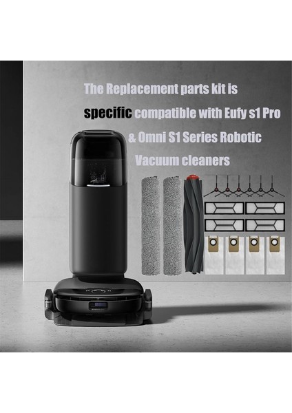 S1 Pro Yedek Parçalar Aksesuarlar Vakum: Ana Fırça X1, Yan Fırça X6, Yıkanabilir Filtre X4, Toz Çantası X4, Rolling Mop X3 (Yurt Dışından) fiyatları