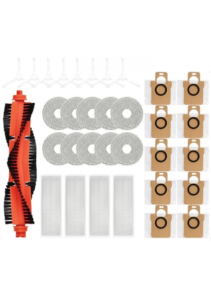 Xiaomi Mijia M30 Pro Robot Vakum Yedek Parçaları Ana Yan Fırça Filtre Mop Bez Toz Torbası Yedek Parçalar (Yurt Dışından)