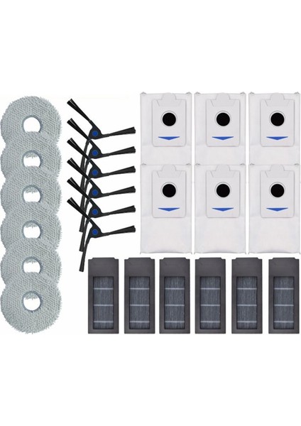 Ecovacs X2 Süppli Robot X2 Pro Sarf Malzemeleri Aksesuarlar Filtre Silinme Silinme Ana Haddeleme Yan Fırça Tozu (Yurt Dışından)
