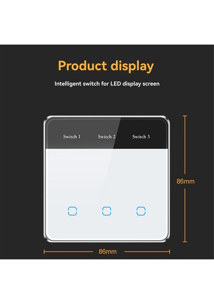 Tuka Akıllı Ev Wifi Ekran Işık Anahtarı Cam Dokunmatik Anahtar Google Alexa Üç Yönlü Anahtar Siyah (Yurt Dışından) modelleri