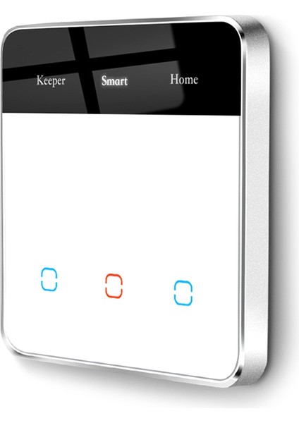 Tuka Akıllı Ev Wifi Ekran Işık Anahtarı Cam Dokunmatik Anahtar Google Alexa Üç Yönlü Anahtar Beyaz (Yurt Dışından)