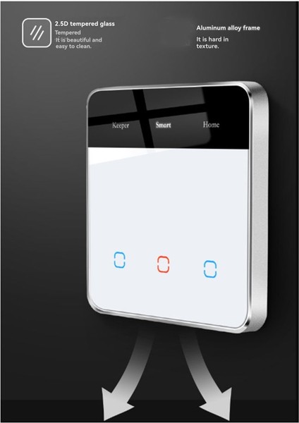 Tuka Akıllı Ev Wifi Ekran Işık Anahtarı Cam Dokunmatik Anahtar Google Alexa Üç Yönlü Anahtar Beyaz (Yurt Dışından) fiyatları