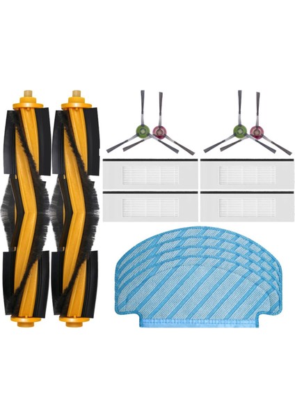 Ecovacs Için N10 / N10+ Yedek Ana Yan Fırça Hepa Filtre Mop Pad Toz Torbası Yedek Parçalar Aksesuarları (Yurt Dışından)