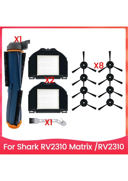 12 Adet Köpekbalığı Için Fırça ve Filtre Kiti RV2310 Matrix RV2310 Vakum Süpürge Aksesuarları Yedek Parçalar (Yurt Dışından)