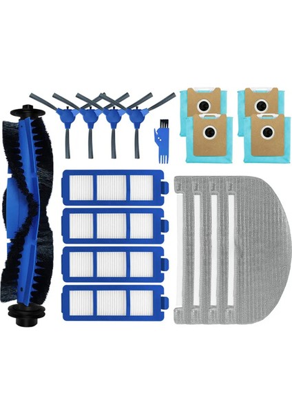 Eufy G40 Hibrid / Hibrid+ Robot Vakum Süpürge Ana Yan Fırça Kapağı Mop Bez Paçavraları Hepa Filtre Tuz Torbaları Parçalar (Yurt Dışından)