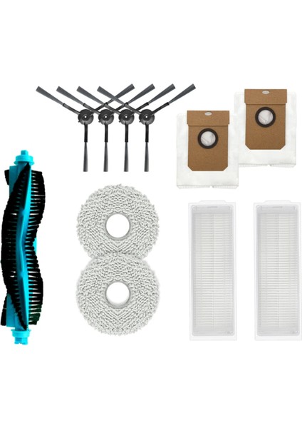 Konga Için 11PCS 11090 Spin Revolution Robot Ana Yan Fırça Hepa Filtre Mop Bez Toz Torbası Vakum Yedek Parça Aksesuarları (Yurt Dışından)
