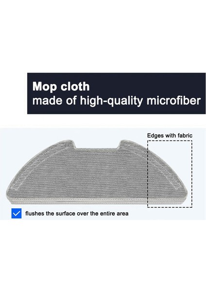 Xiaomi Mi Robot Vakum Mop 2 Pro/lite MJST1SHW Mjstl Ana Yan Fırça Hepa Filtre Mop Bezi Vakum Süpürge Parçaları (Yurt Dışından) indirimleri