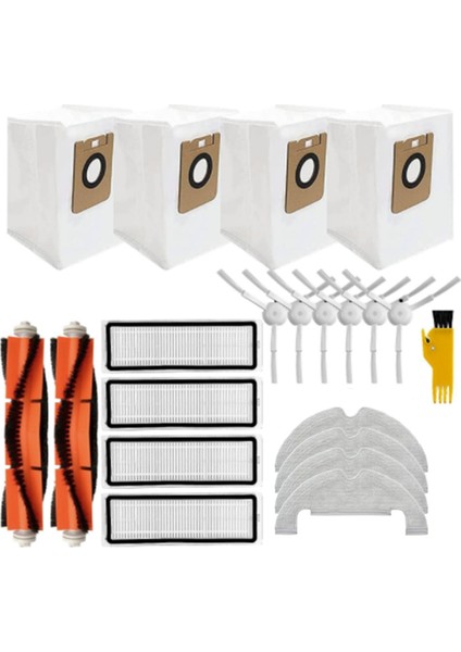 21PCS Xiaomi Dreame Bot D10 Için Aksesuar Kiti Plus RLS3D Robot Vakum Ana Yan Fırça Hepa Filtre Toz Torbası Mop Rag (Yurt Dışından)