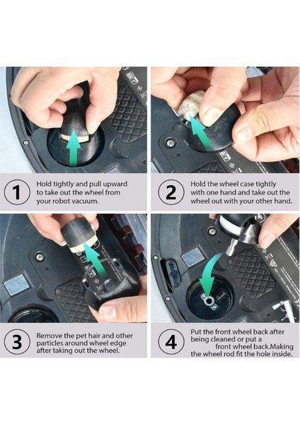 Robovac 11S/30 Vakum Süpürücü Evrensel Tekerlek Süpürücü Döner Tekerlek Öncesi Tekerlekler Montajı Için 2pcs (Yurt Dışından) fırsatları