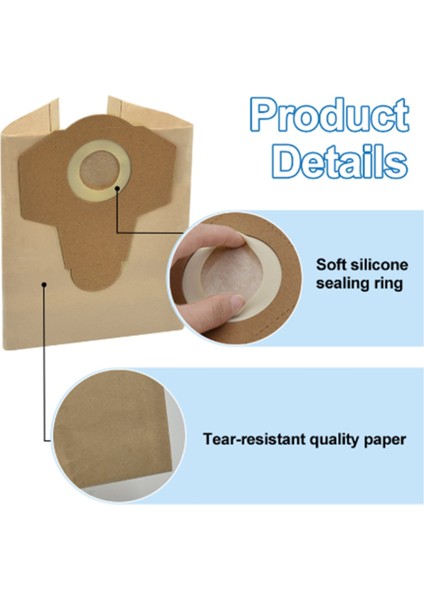 Einhell Bt-Vc 1250S/INOX 1250S Için 20L Kağıt Toz Çantası Islak ve Kuru Elektrikli Süpürge Çöp Çanta Vakum Filtre Çantası (Yurt Dışından) indirimleri