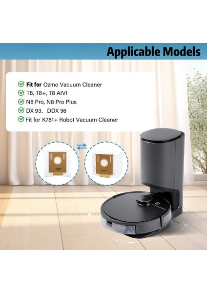 Yeedi Için Toz Torbası K781+ Vac Istasyonu Ecovacs Deebot Ozmo T8/t8+ T8 Aıvı/n8 Pro Plus/n8 PRO/DX93/DDX96 Vakum Süpürge (Yurt Dışından) fiyatları