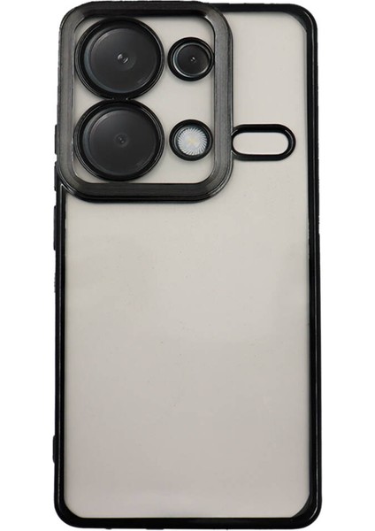 Xiaomi Redmi Note 9 Metal Çerçeveli Şeffaf Mıknatıslı Kılıf Siyah