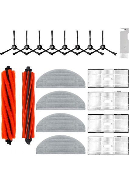 19PCS Roborock S8 / S8+ / S8 Pro Ultra Robot Vakum Süpürge Çift Ana Fırça Yan Fırçası Hepa Filtresi (Yurt Dışından)