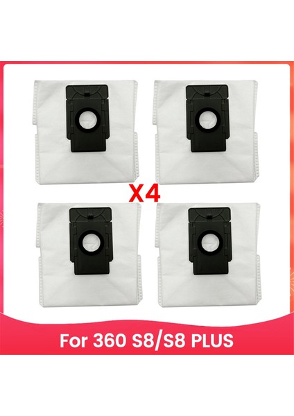 4pcs Vakum Süpürge Toz Çanta Aksesuarları 360 S8 Için 360 S8 Plus Vakum Süpürge Aksesuarları Yedek Toz Çantaları (Yurt Dışından)