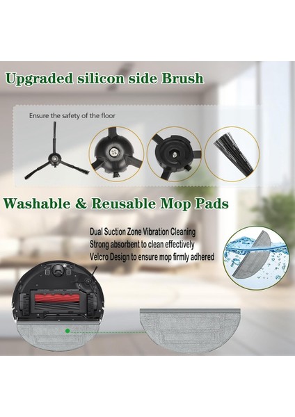 Roborock S8 Pro Ultra Robot Için Vakum Süpürücü Ana Yan Fırça Hepa Filtreleri Mop Kumaş Toz Çantaları Yedek Parçalar (Yurt Dışından) indirimleri