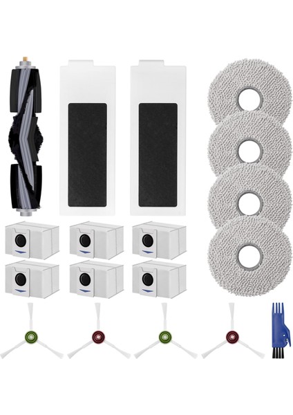 Ecovacs Deebot T20 Omnı Robot Vacum Searikacılar Ana Yan Fırçalar Hepa Filtreler Paspas Bez Toz Torbaları Yedek Parçalar (Yurt Dışından)