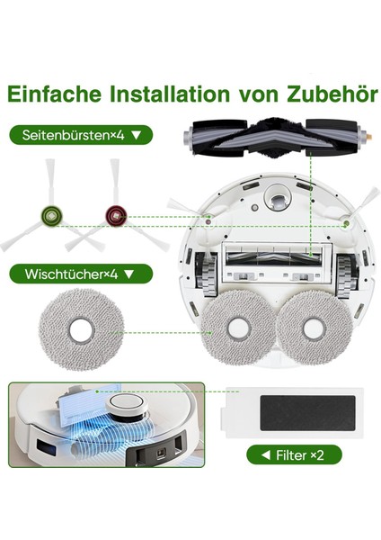 Ecovacs Deebot T20 Omnı Robot Vacum Searikacılar Ana Yan Fırçalar Hepa Filtreler Paspas Bez Toz Torbaları Yedek Parçalar (Yurt Dışından) fiyatları