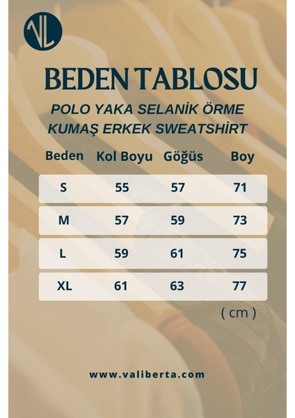 Luis Polo Yaka Selanik Örme Kumaş Erkek Sweatshirt - Siyah