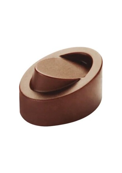 Innovation Polikarbon Pralin Çikolata Kalıbı Oval PC10 PC10 - 32 x 23 x 19 H mm