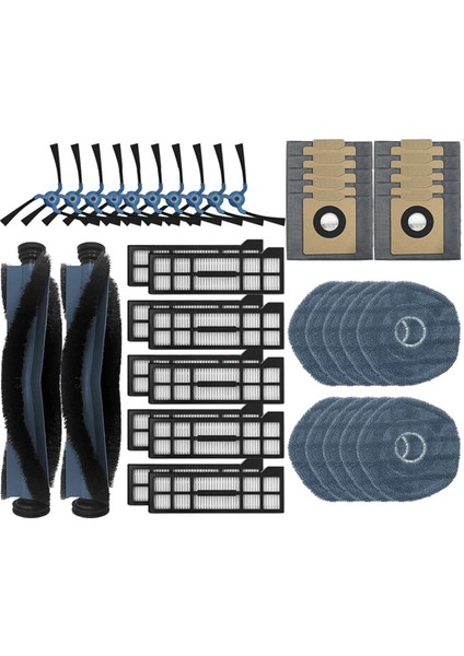 Eufy X10 Pro Onmi Değiştirme Ana Yan Fırça Hepa Filtre Mop Padleri Toz Torbaları Yedek Parçalar Aksesuarları (Yurt Dışından)