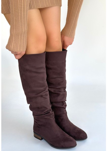 Winda Kahverengi Süet Körüklü Çizme fiyatları