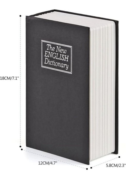 Kitap Görünümlü Gizli Kasa Anahtarlı Çelik Mini Kasa Kilitli Değerli Eşya Kutusu fırsatları